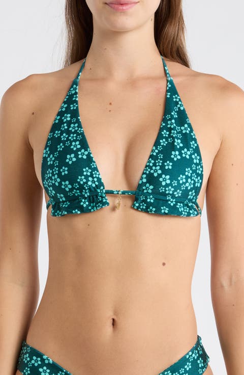 Frill Halter Bikini Top