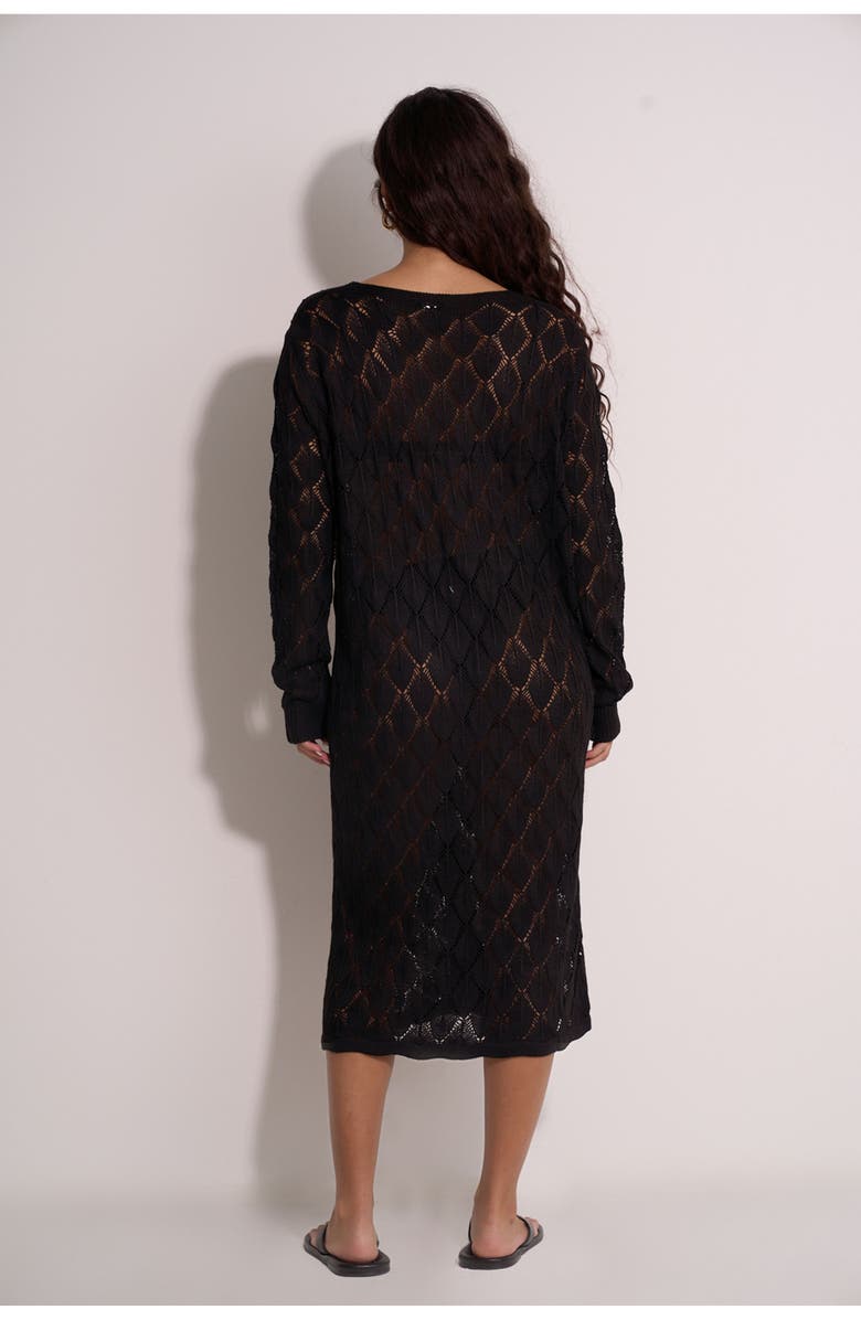 Gottex Beach Life Santorini Crocheted Midi Cover-Up, Alternate, color, Black