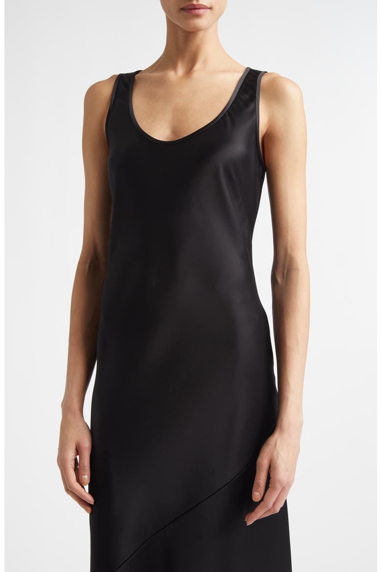 Sarah Liquid Satin Dress, Alternate, color, BLACK