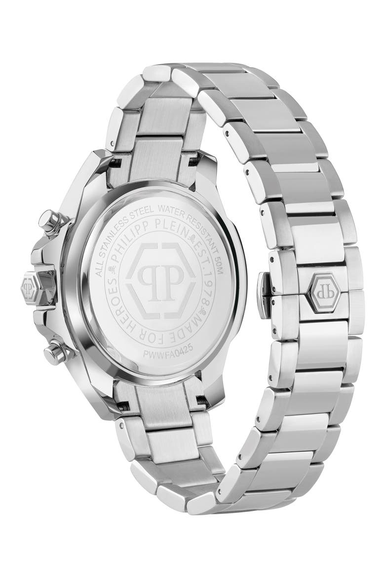 The $kull Chronograph Bracelet Watch, 44mm, Alternate, color, STAINLESS STEEL