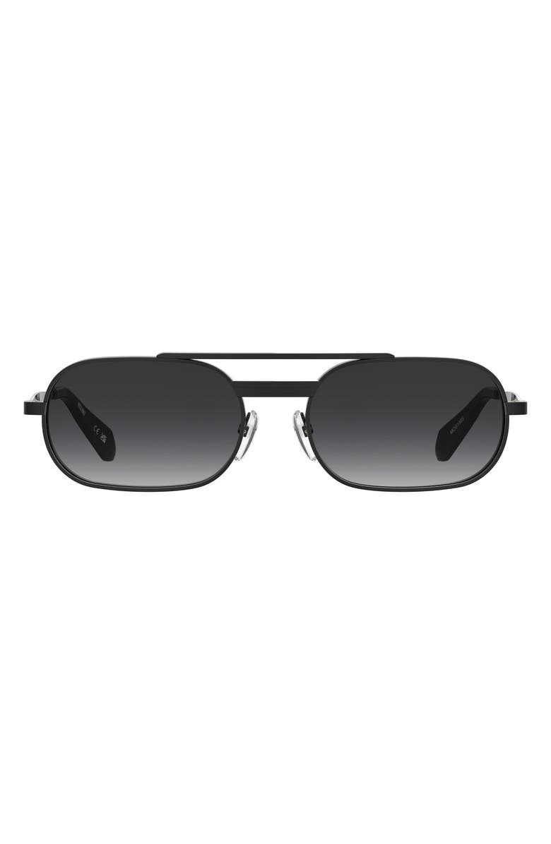 Moschino 56mm Oval Sunglasses, Main, color, Black/ Dark Grey Sf