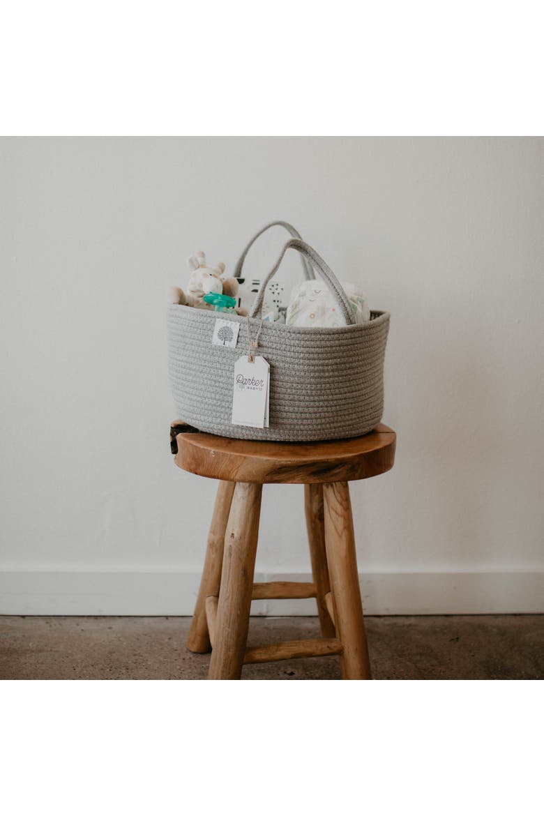 Rope Diaper Caddy, Alternate, color, Gray
