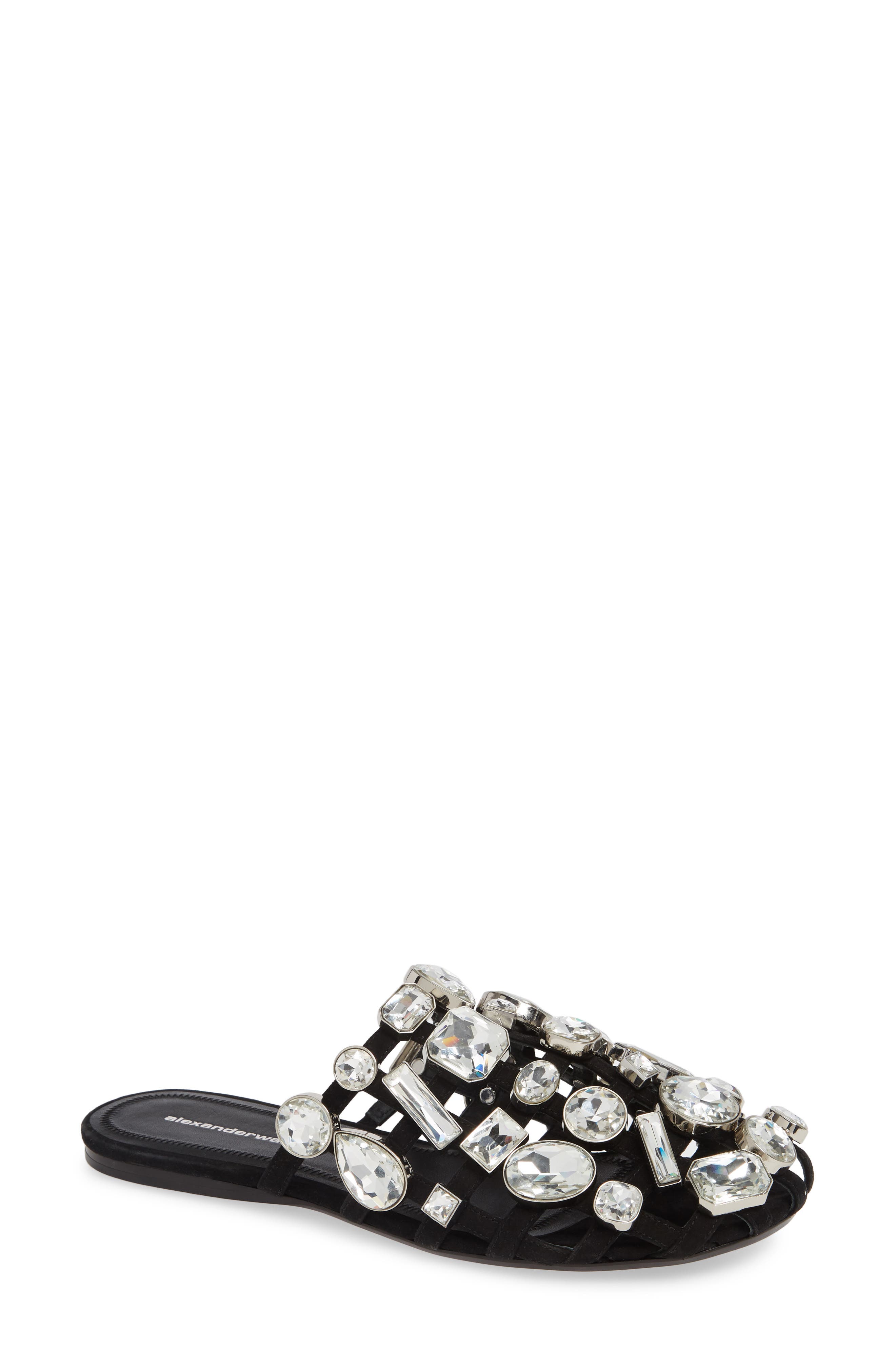 Alexander Wang Amelia Crystal Mule, Main, color, 