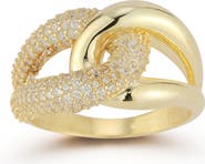 GLAZE JEWELRY Bold Knot Pavé Cubic Zirconia Ring