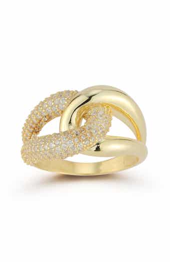 Bold Knot Pavé Cubic Zirconia Ring