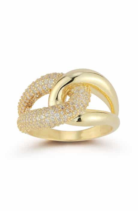 GLAZE JEWELRY Bold Knot Pavé Cubic Zirconia Ring