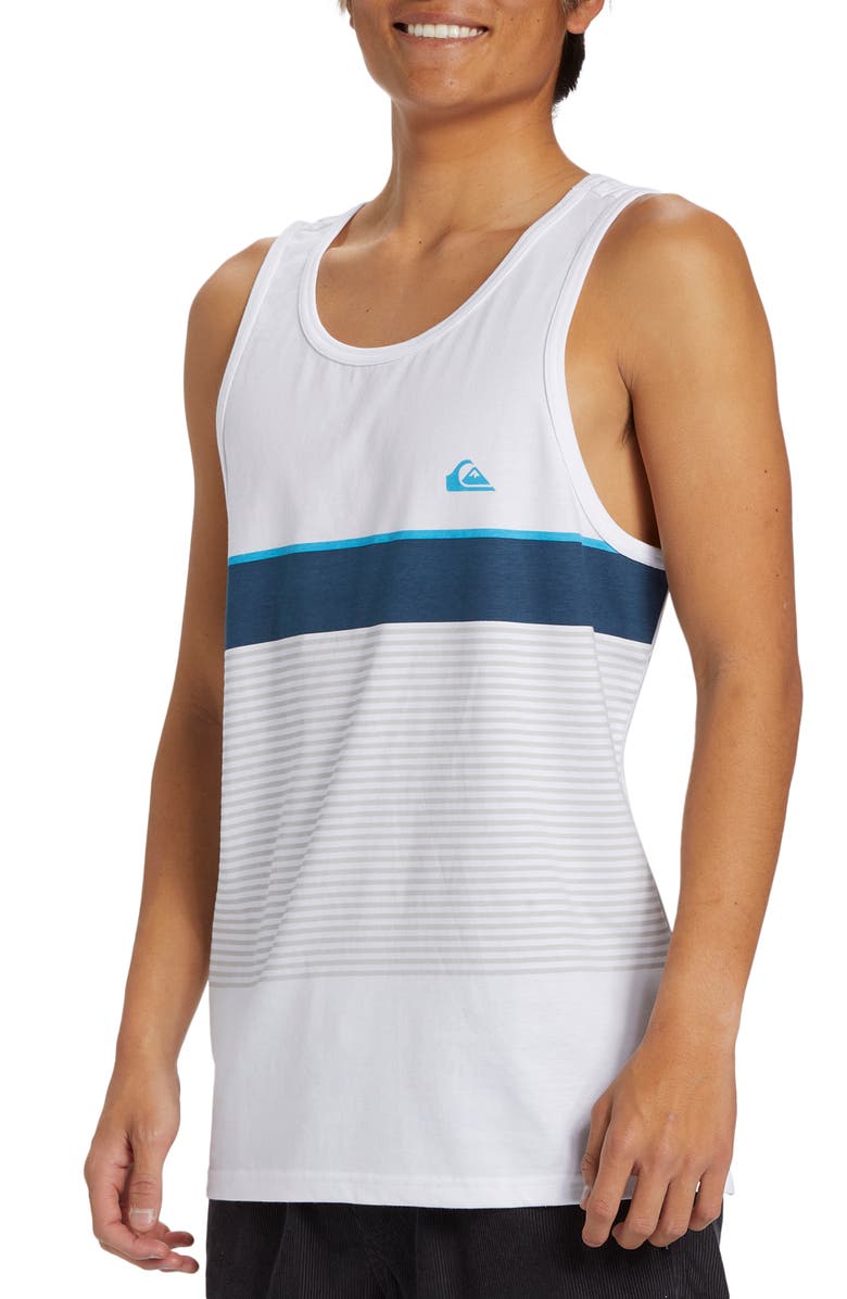 Quiksilver Tijuana Stripe Tank, Alternate, color, White