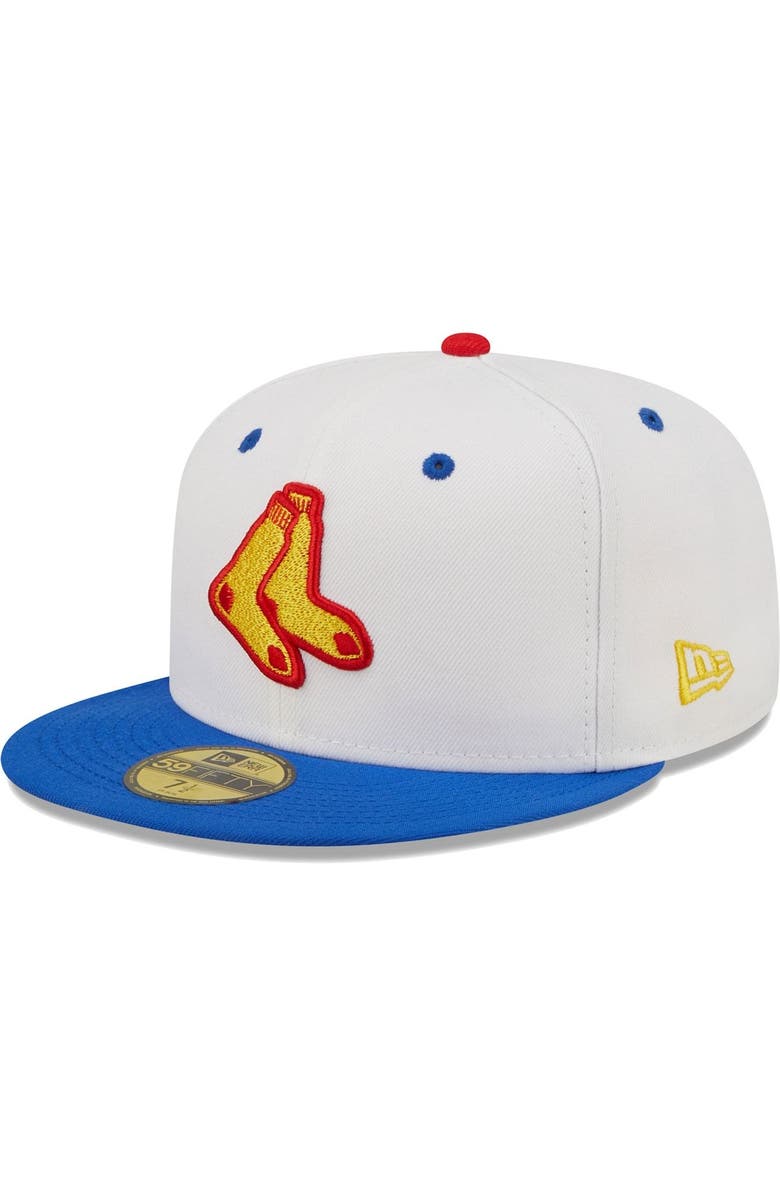 New Era Men's New Era White/Royal Boston Red Sox 100 Years at Fenway Park Cherry Lolli 59FIFTY Fitted Hat, Alternate, color, 