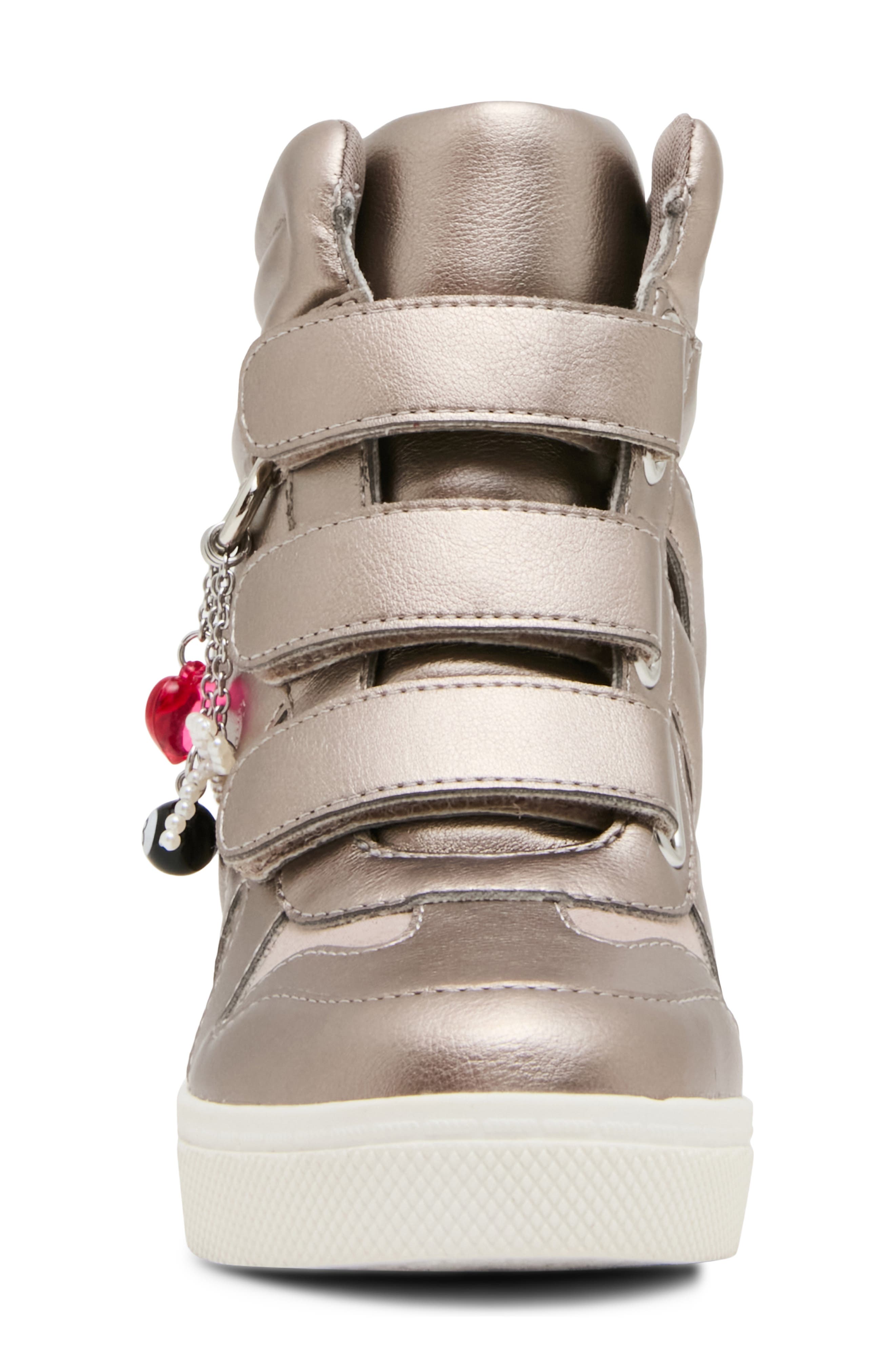Kids' Jmavis High Top Wedge Sneaker, Alternate, color, PEWTER