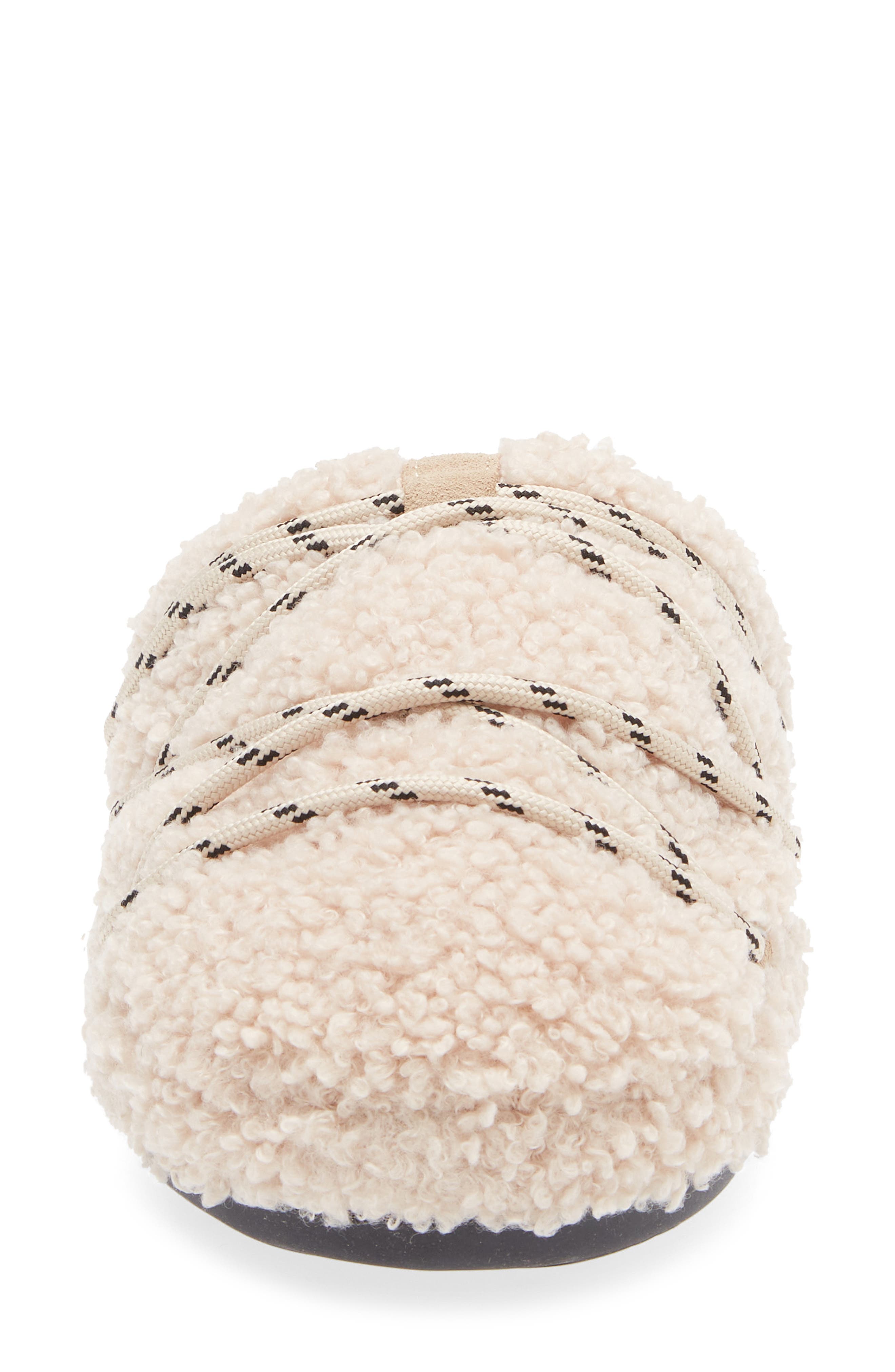 Moon Boot<sup>®</sup> Teddy Water Repellent Scuff Slipper, Alternate, color, Sand