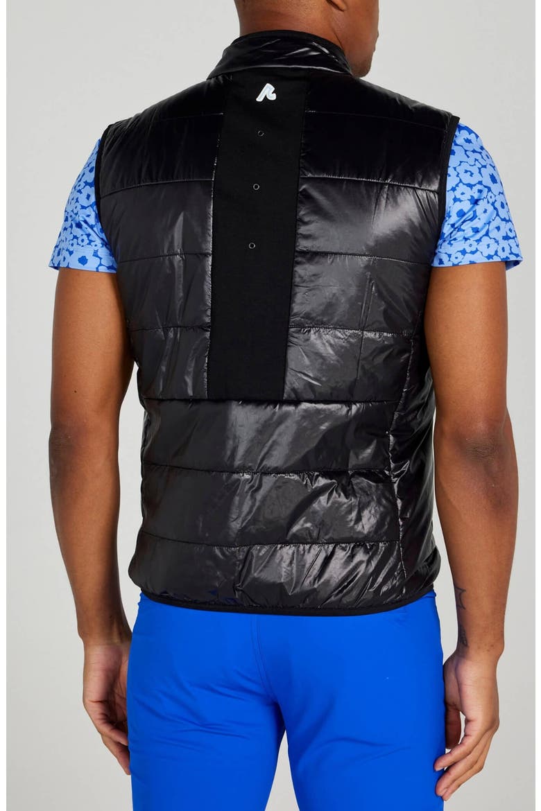 Winslow Wind & Water Resistant Golf Puffer Vest, Alternate, color, TUXEDO