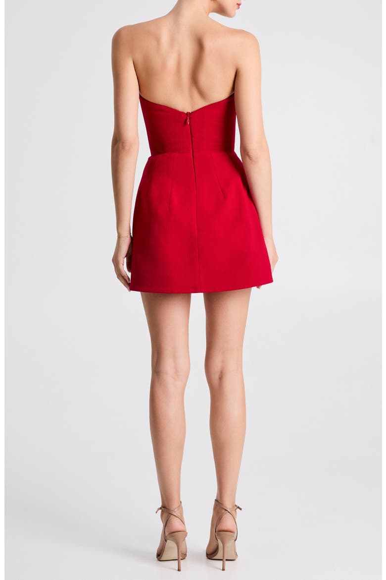 Eliza Fit & Flare Minidress, Alternate, color, RED