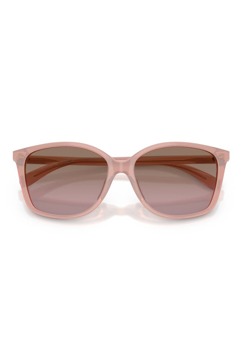 57mm Gradient Square Sunglasses, Alternate, color, MILKY BUFF/ BROWN ROSE GRAD