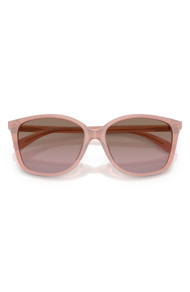 COACH 57mm Gradient Square Sunglasses, Alternate, color, Milky Buff/ Brown Rose Grad