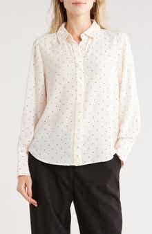 French Connection Polka Dot Button-Up Shirt