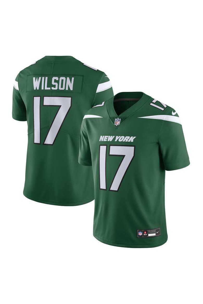 Men's Nike Garrett Wilson Gotham Green New York Jets Vapor Untouchable Limited Jersey, Main, color, Green