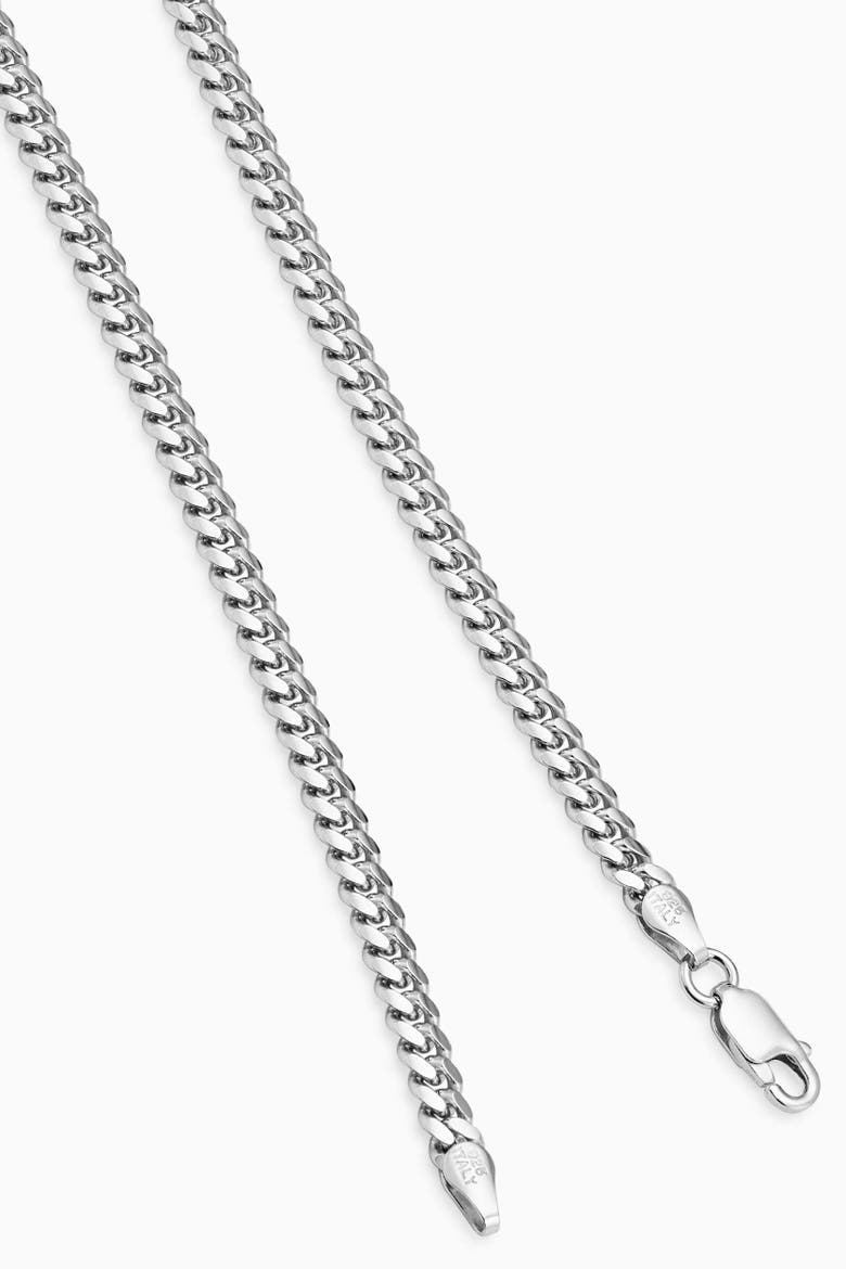 Mens In Command Cuban Chain in Sterling Silver, Alternate, color, Silver
