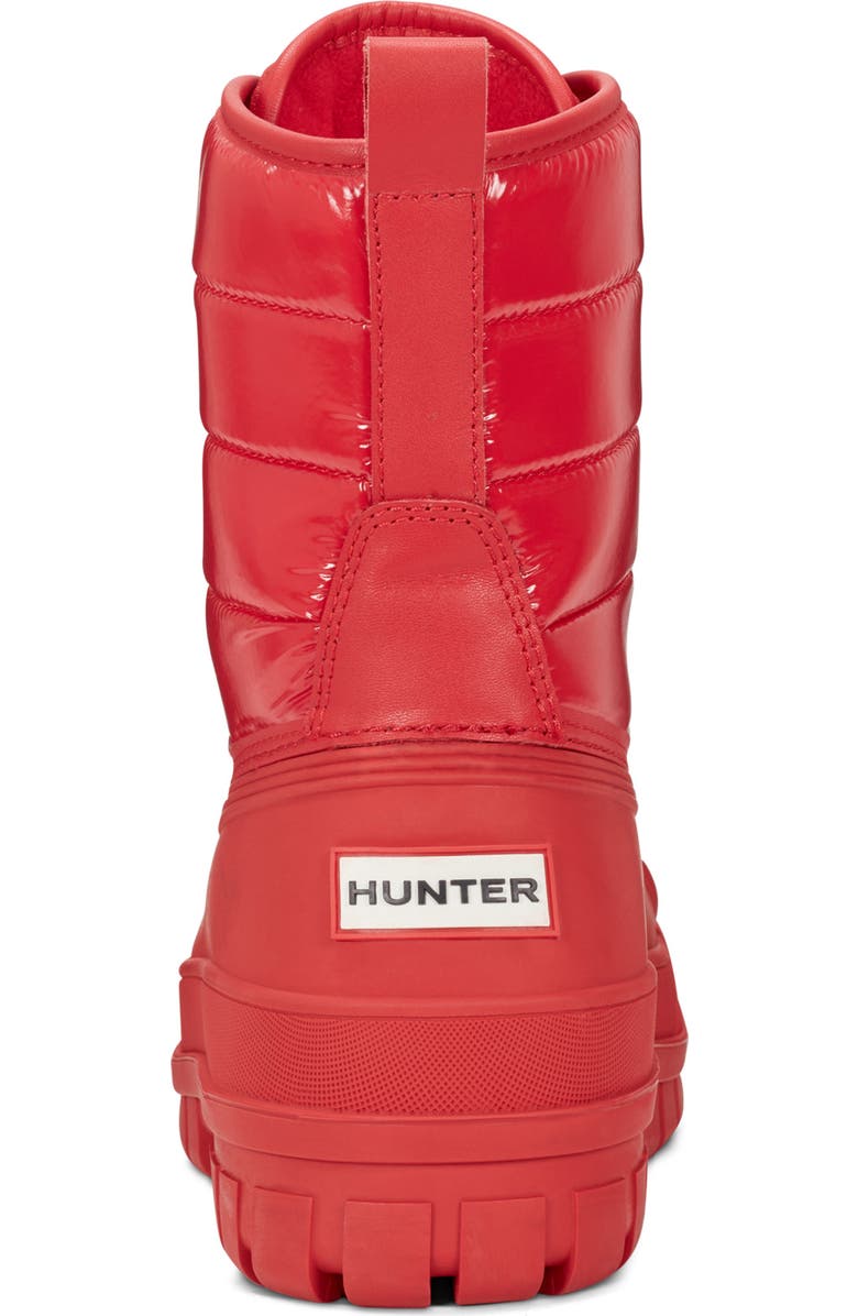 Hunter Stanly Insulated Waterproof Duck Boot, Alternate, color, Flashy Red