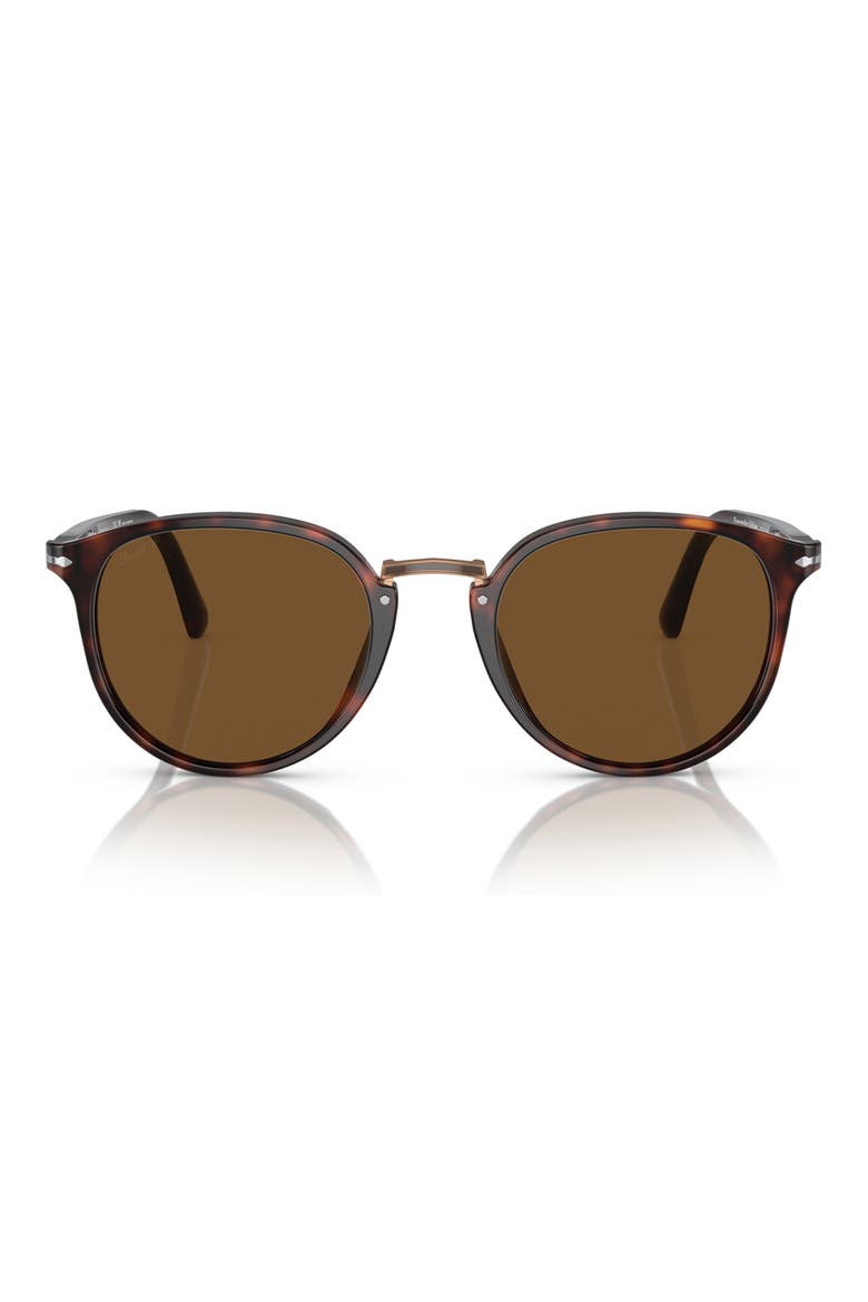 PO3210S 54mm Polarized Oval Sunglasses, Main, color, HAVANA / POLAR BROWN