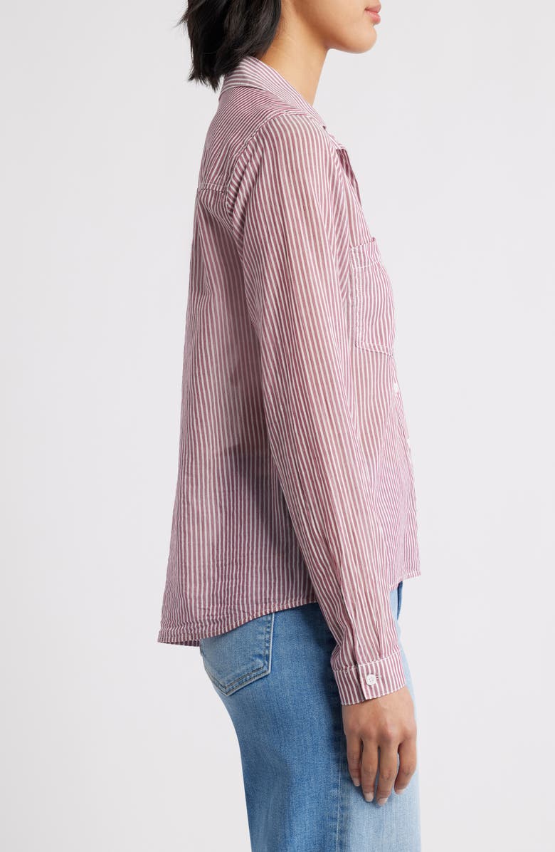 Cloth & Stone Stripe Button-Up Shirt, Alternate, color, Spiced Wine