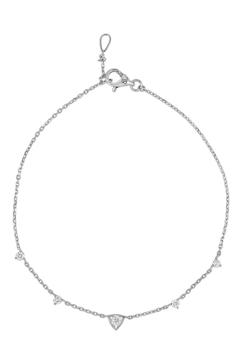 18K White Gold Diamond Station Bracelet, Main, color, 18K WHITE GOLD