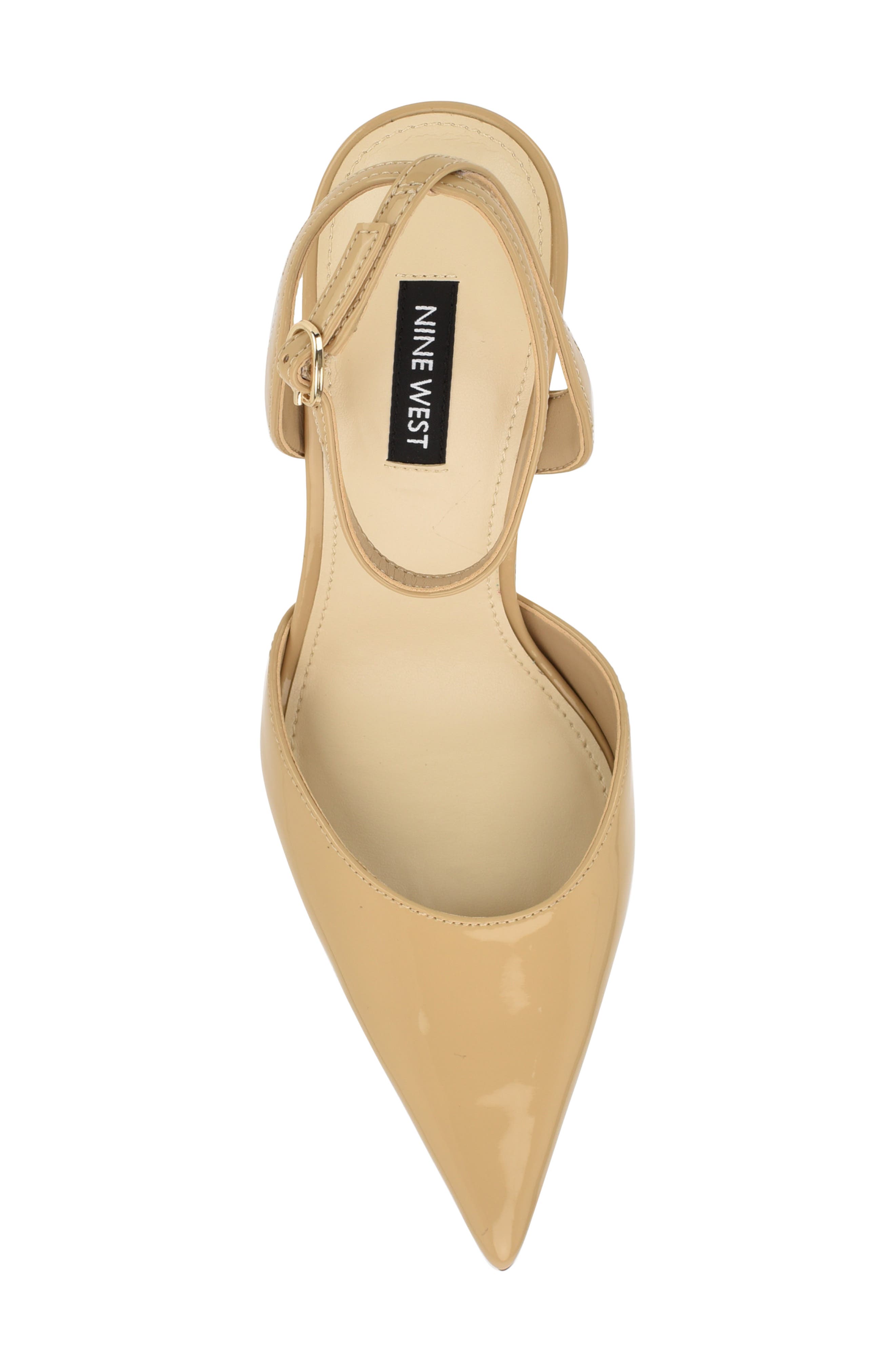 Grana Ankle Strap Pointed Toe Pump, Alternate, color, LIGHT NATURAL