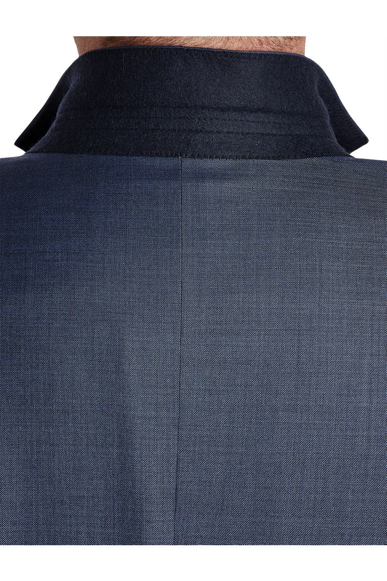 Big & Tall Jacket-Relaxer Sharkskin Suit Jacket, Alternate, color, NAVY