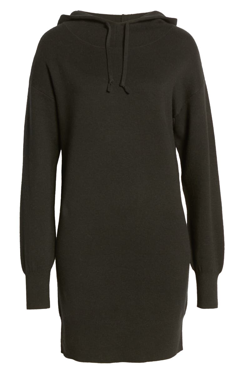 BP. Long Sleeve Hoodie Sweater Dress, Alternate, color,