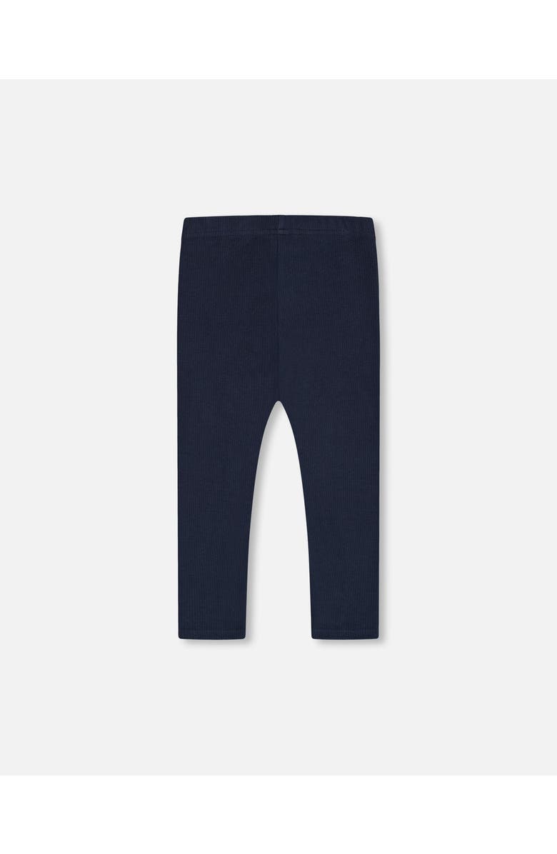 Deux par Deux Girl's Rib Leggings Navy, Alternate, color,