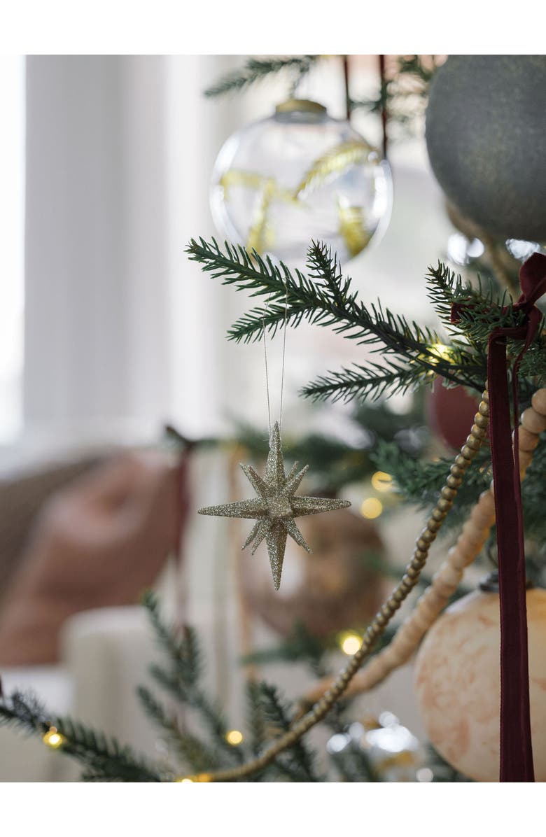 CG Hunter 2.75" Gold Glitter Starburst Ornament, Alternate, color, Gold Glitter