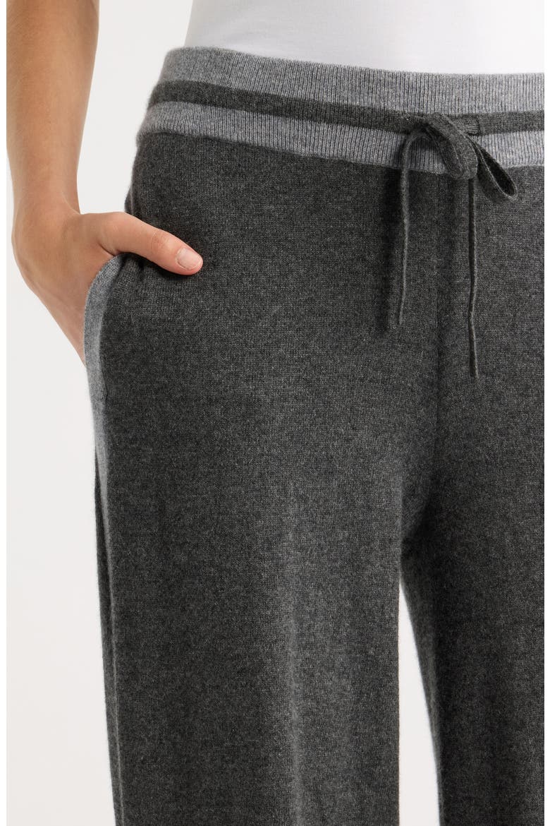 Nyla Cashmere Wide Leg Pants, Alternate, color, CHARCOAL
