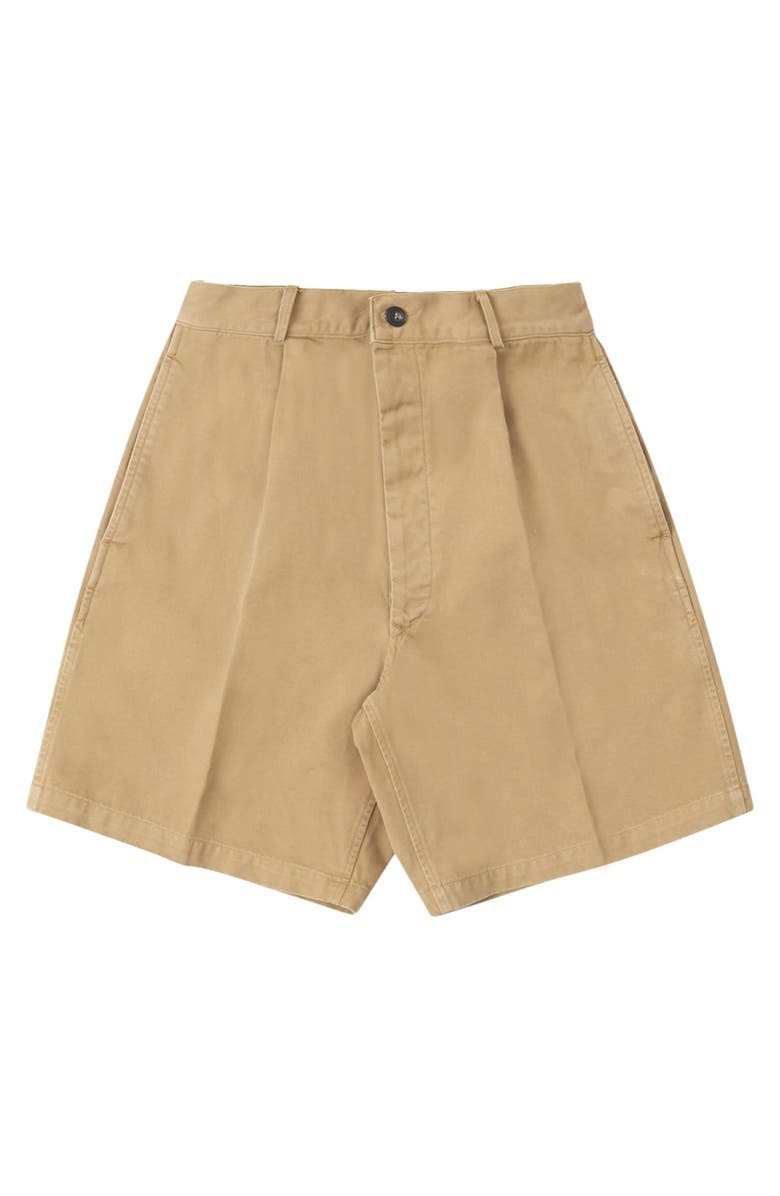Fortela Jillian Canvas Cotton Shorts, Main, color, Camel