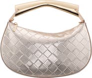 Nina Cory Diamond Quilted Faux Leather Top Handle Bag