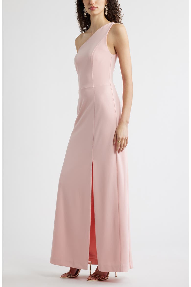 One-Shoulder Maxi Cocktail Dress, Alternate, color, PINK POWDER