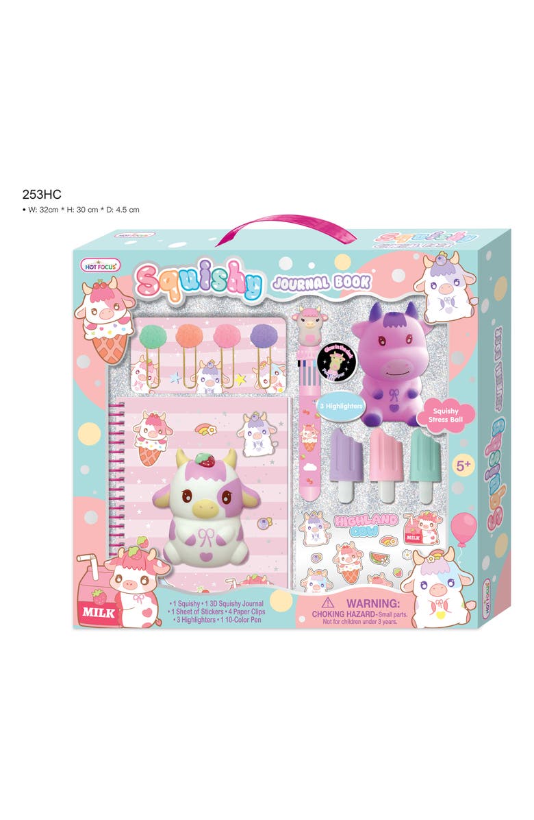 HOT FOCUS Kids' Squishy Journal Book Set, Alternate, color, Pink Multi