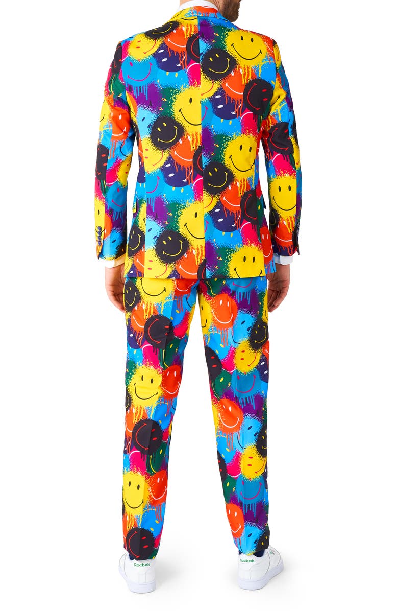 OppoSuits Smiley Drip 3-Piece Tuxedo Set, Alternate, color, Yellow Multi