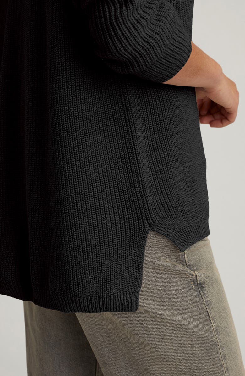 525 america Emma High-Low Sweater, Alternate, color, Black