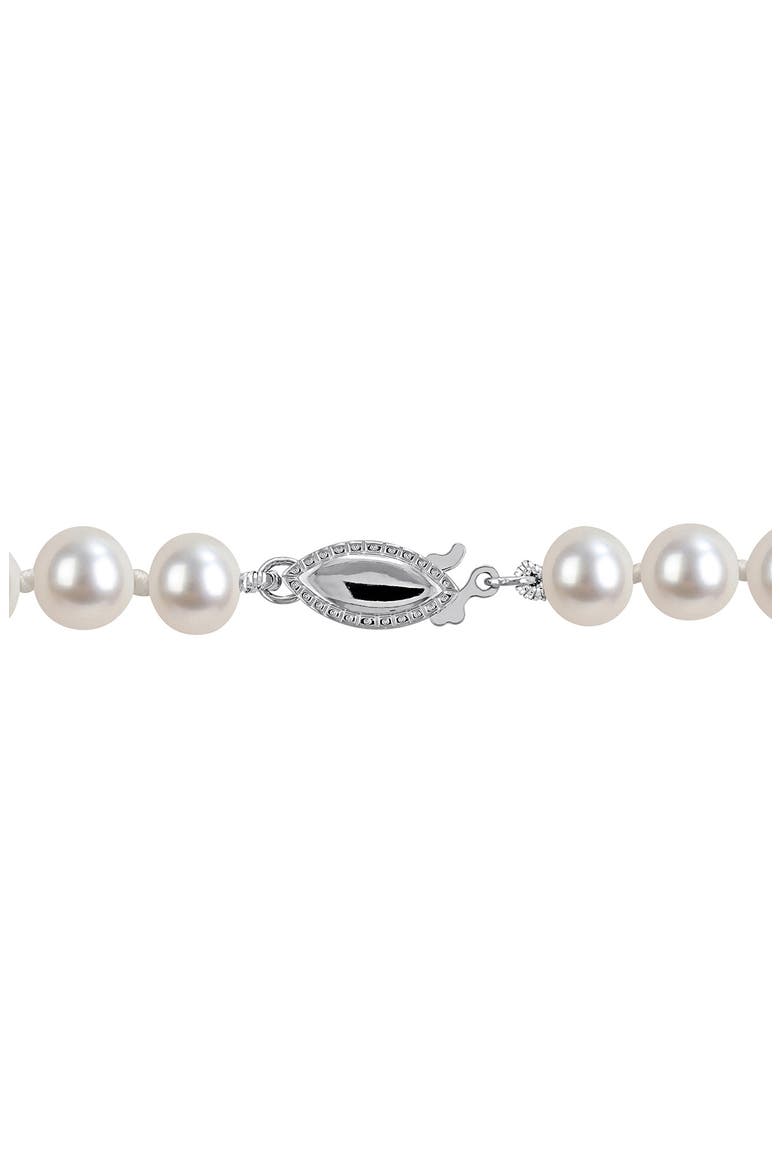 Cultured Pearl Collar Necklace, Alternate, color, WHITE
