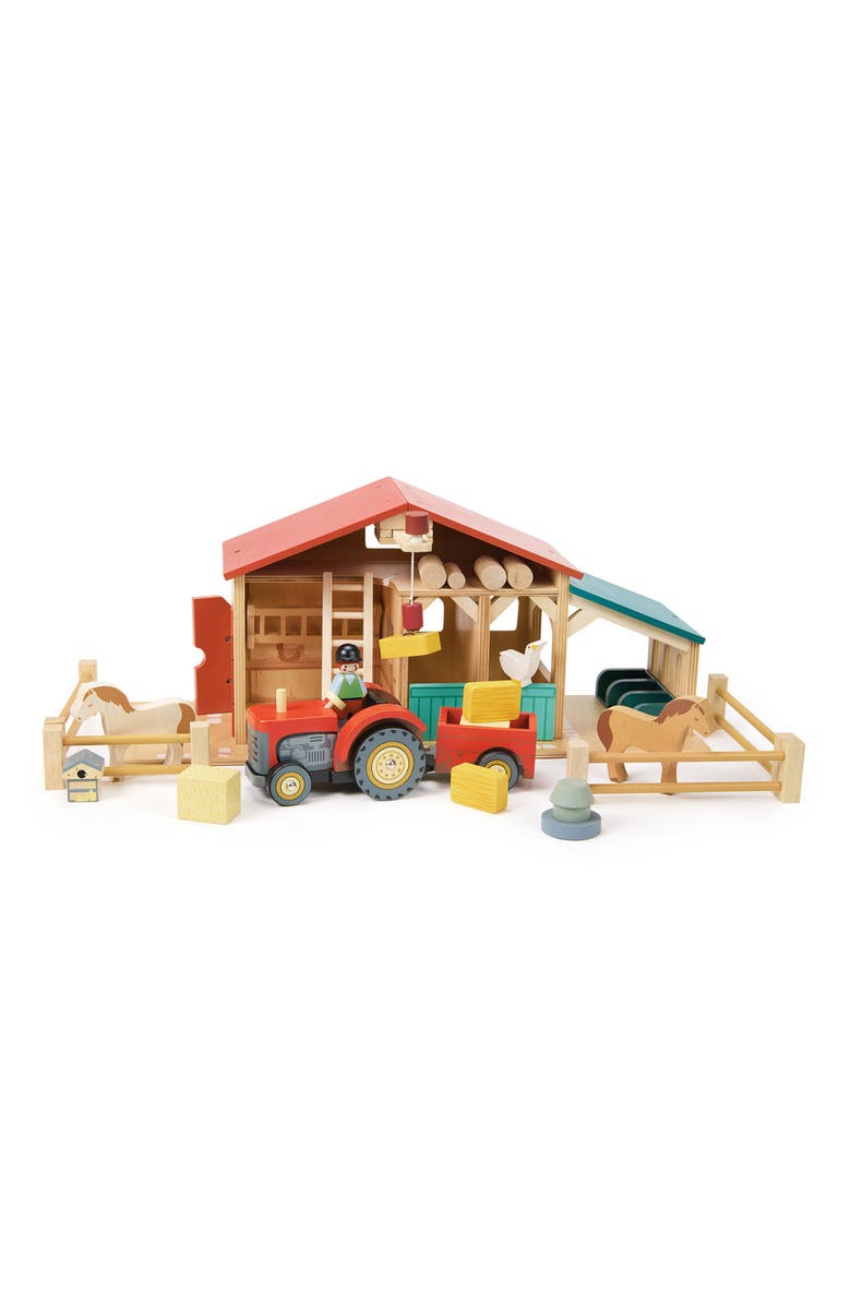 Tender Leaf Toys Farmyard Tractor Playset, Alternate, color, Multi