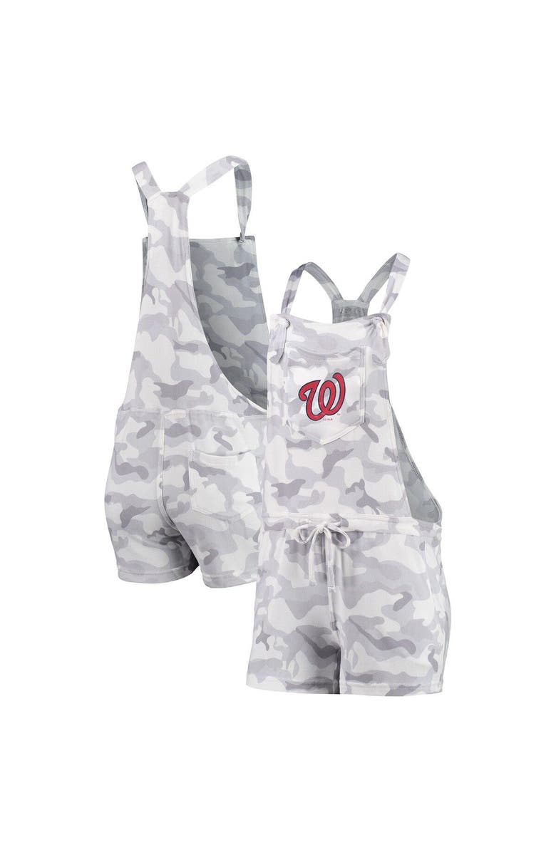 CONCEPTS SPORT Women's Concepts Sport Gray Washington Nationals Camo Romper Overalls, Main, color, 