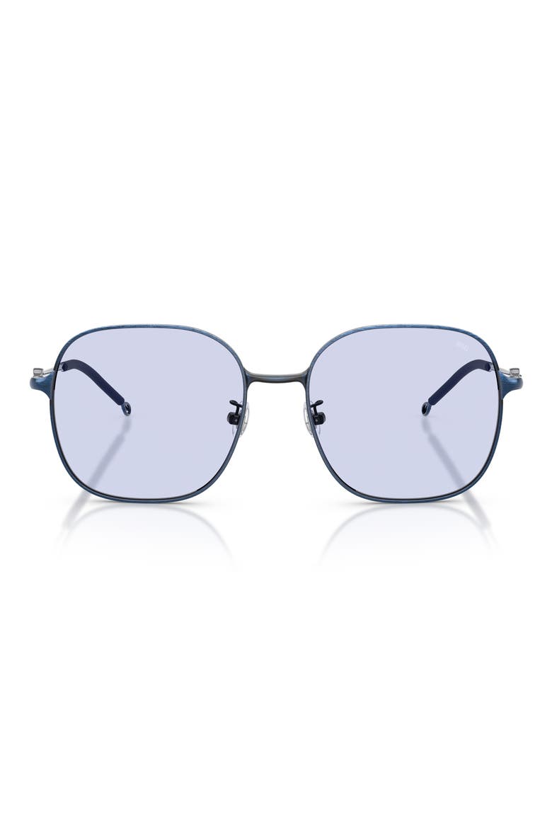 55mm Square Sunglasses, Main, color, BRUSHED ANTIQUE BLUE / BLUE