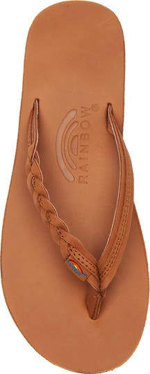 Rainbow® Rainbow 'Flirty' Braided Leather Flip Flop (Women