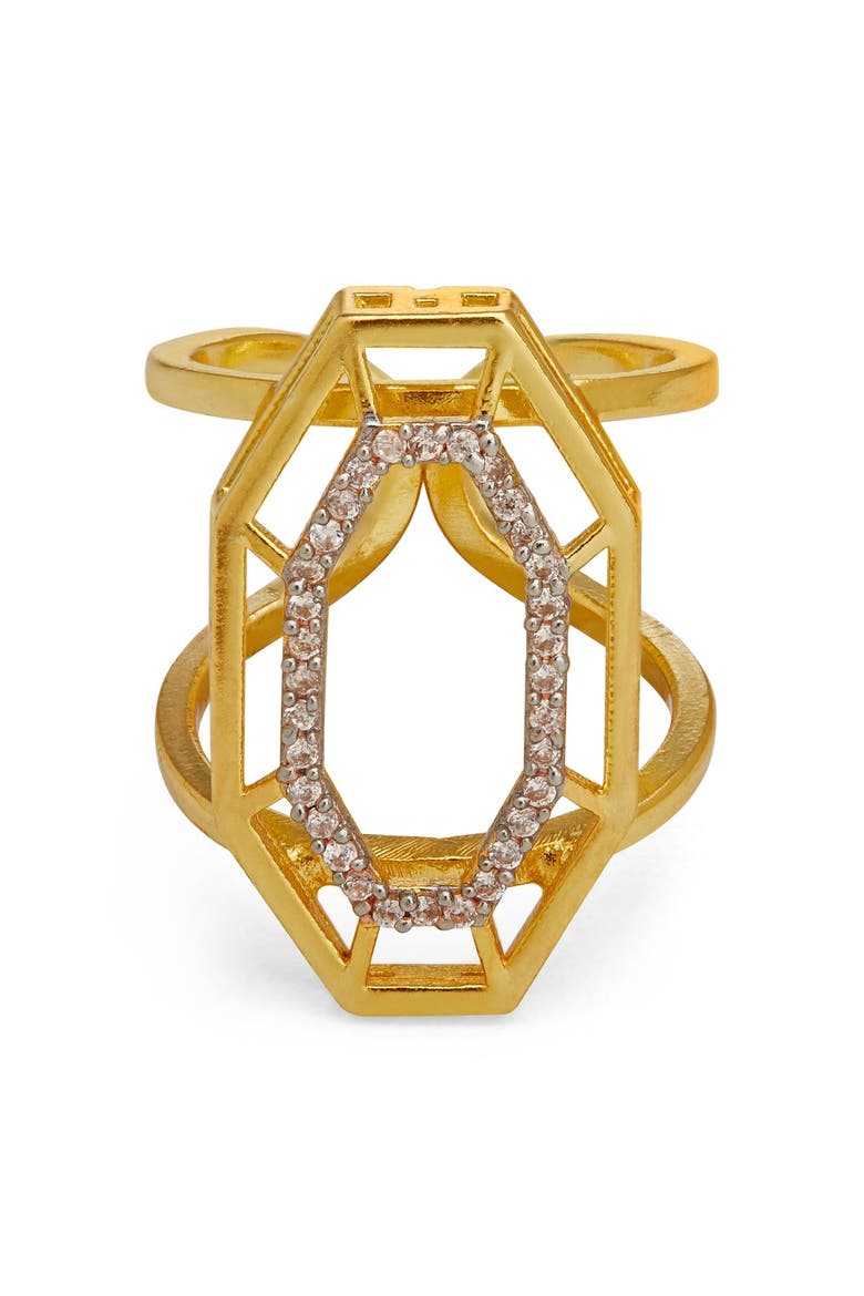 SYRA RING, Alternate, color, Gold Plated