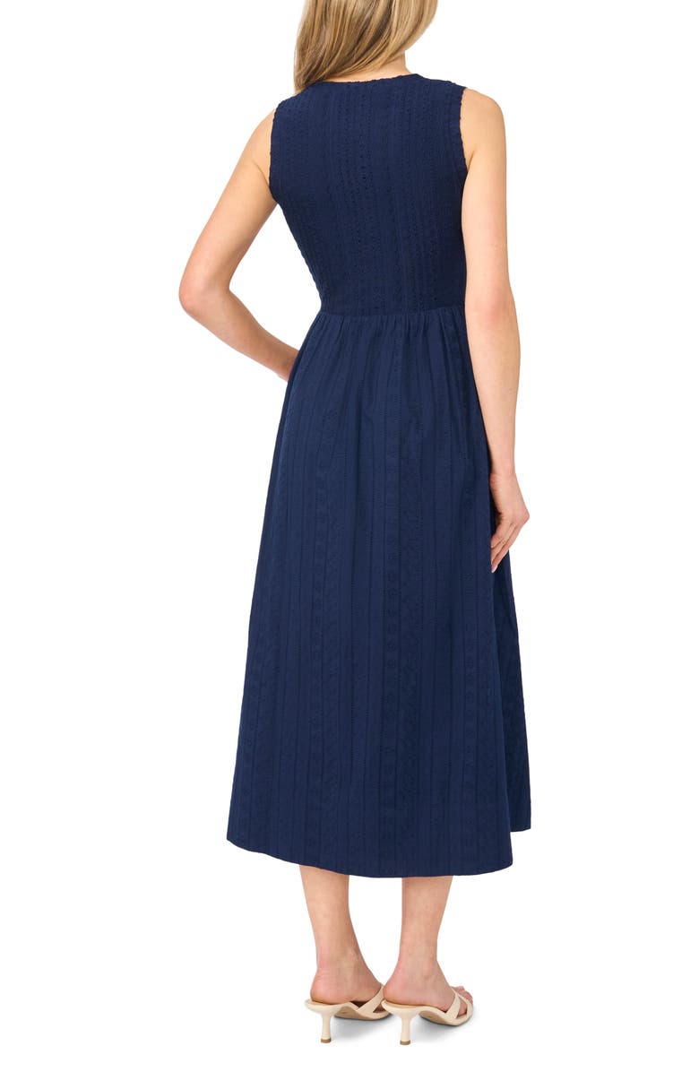 CeCe Sleeveless Midi Sweater Dress, Alternate, color, Classic Navy