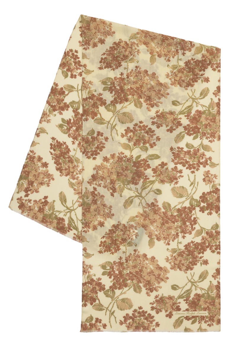 Floral Wool Oversized Wrap, Alternate, color, MASCARPONE CREAM