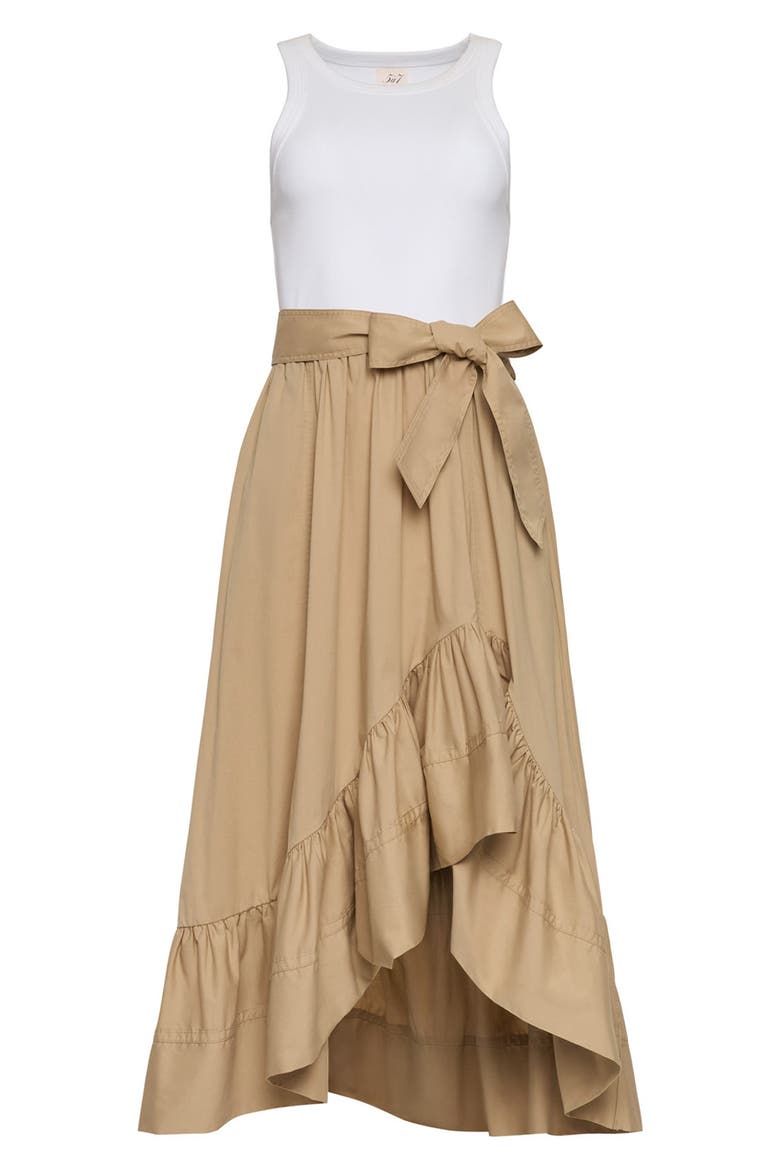 Zayla Sleeveless A-Line Dress, Alternate, color, WHITE/ KHAKI