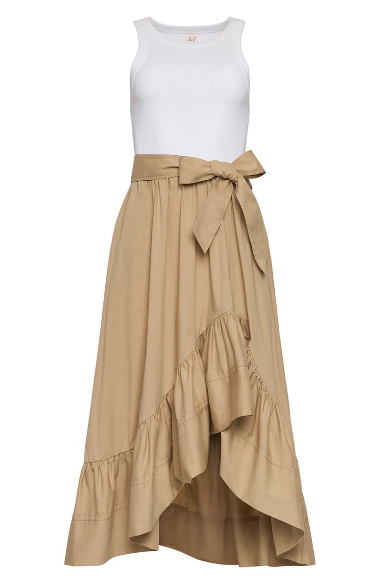 Cinq à Sept Zayla Sleeveless A-Line Dress, Alternate, color, White/ Khaki