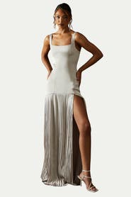 MissPap Premium Pleated Skirt Bridesmaid Dress