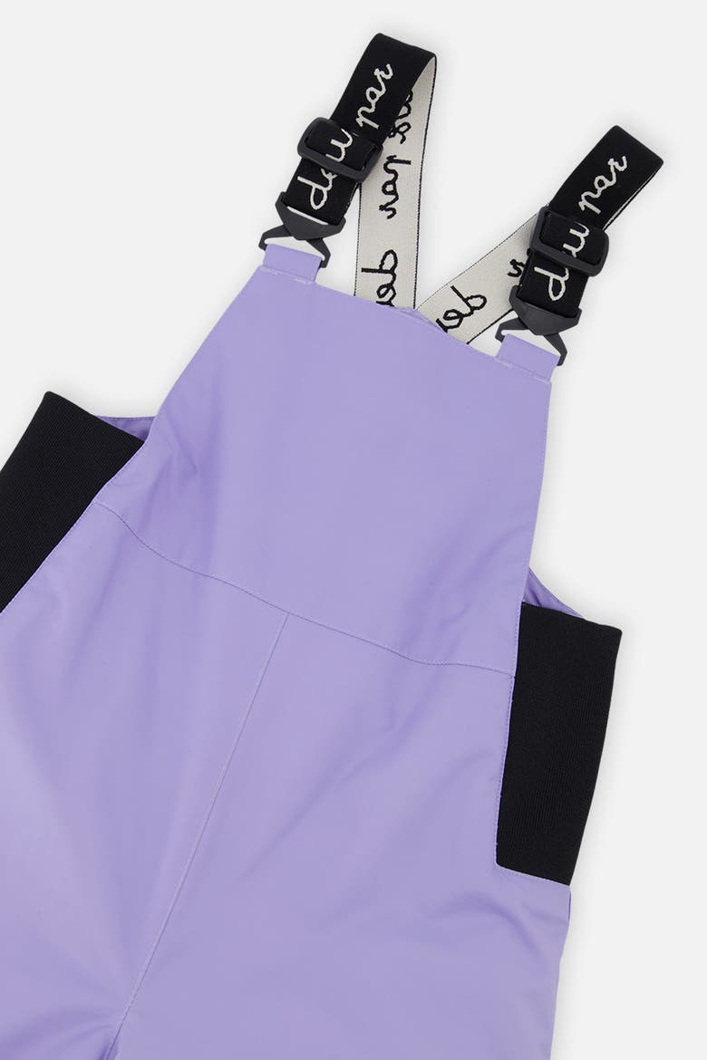 Discover Cats Faux Fur Hood Jacket & Suspender Pants Two Piece Snowsuit, Alternate, color, Purple Printed Cats