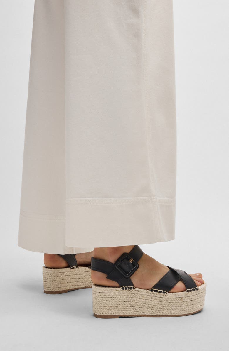 BOSS Machica Espadrille Ankle Strap Platform Wedge Sandal, Alternate, color, Black